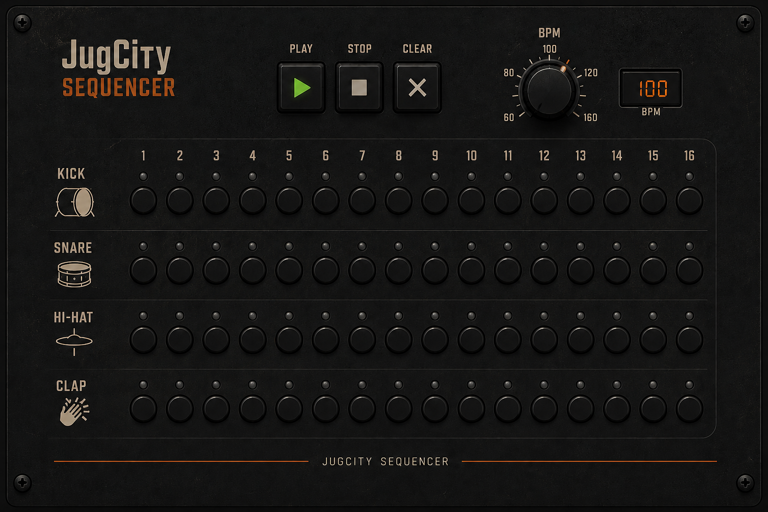 JugCity drum sequencer